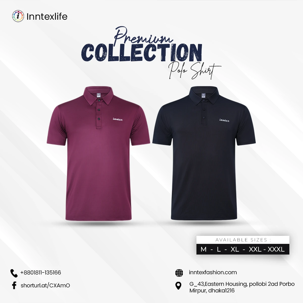 Inntex Premium Solid 2Pcs Polo Shirt Combo